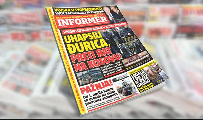 SAMO U INFORMERU! STRAŠNO ŠIPTARSKO NASILJE U JUŽNOJ POKRAJINI: Uhapsili Đurića, preti rat na Kosovu!